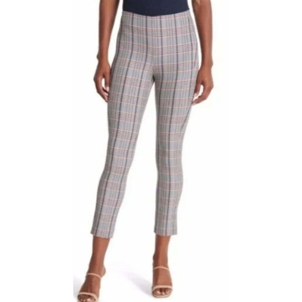 RAG & BONE black blue red white plaid Monet slim skinny trouser career work pant